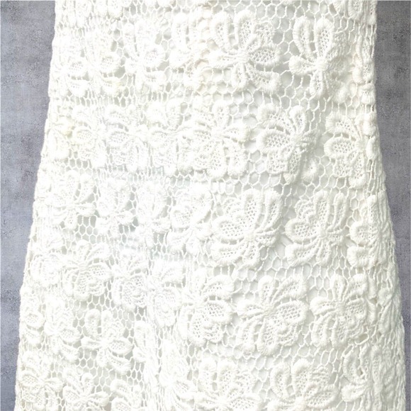 $228 Lilly Pulitzer Mini Strapless‎ Crochet Dress Size 2 White Fitted - Picture 8 of 13
